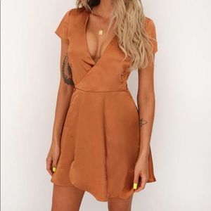 Silky wrap dress